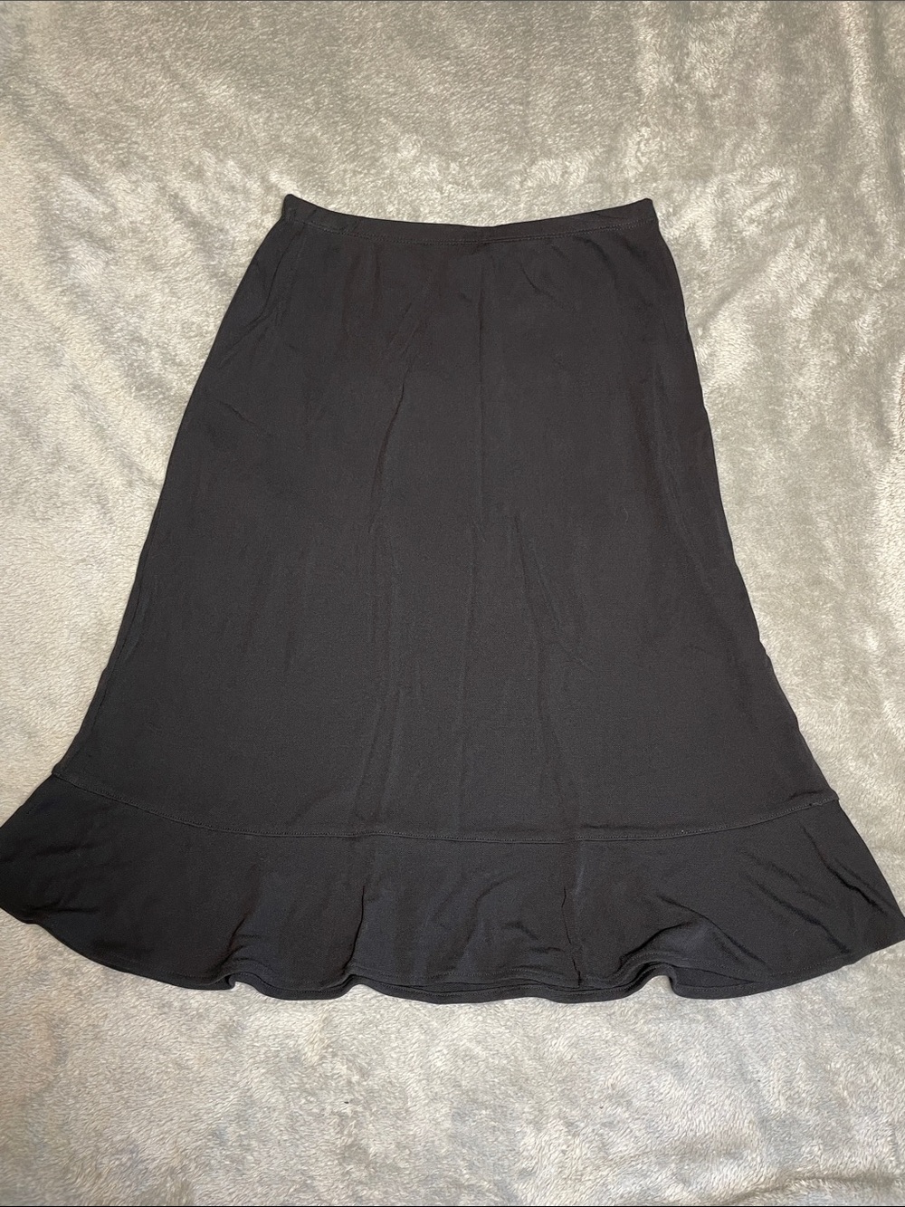 George Black Flounce Hem Midi Skirt